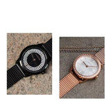 Calvin Klein Minimal Diamonds Black Dial Black Mesh Bracelet Watch for Women - K3M2342R Buy Now By Calvin Klein