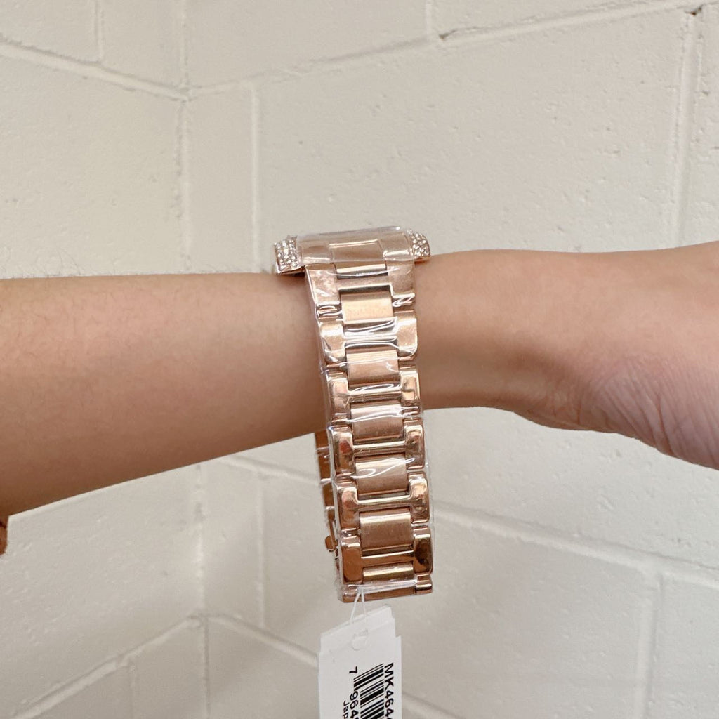 Michael Kors Emery Three-Hand Crystals Silver Dial Rose Gold Steel Strap Watch for Women - MK4644 Buy Now By Michael Kors