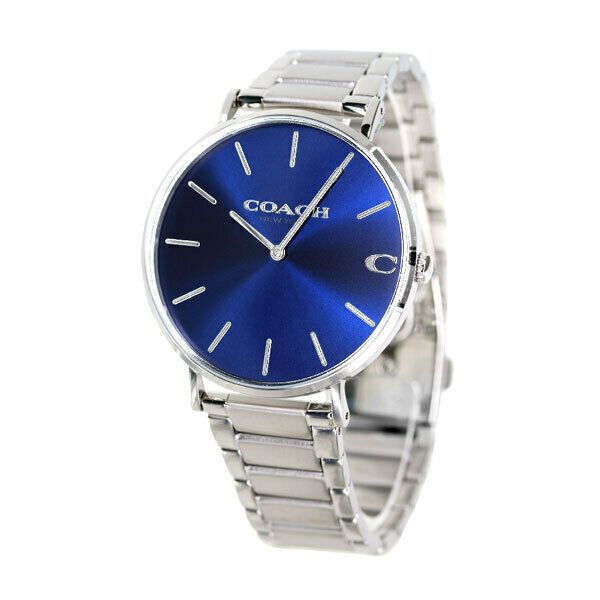 Coach Charles Blue Dial Silver Steel Strap Watch for Men - 14602429 Buy Now By Coach