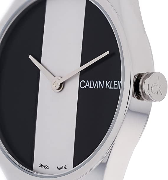 Calvin Klein Rebel White Black Dial White Leather Strap Watch for Women - K8P231L1 Buy Now By Calvin Klein