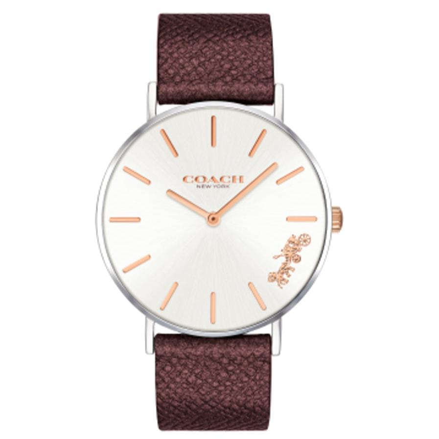 Coach Perry White Dial Brown Leather Strap Watch for Women - 14503154 Buy Now By Coach