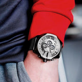 Diesel Mega Chief Chronograph Black Dial Black Mesh Strap Watch For Men - DZ4527 Buy Now By Diesel