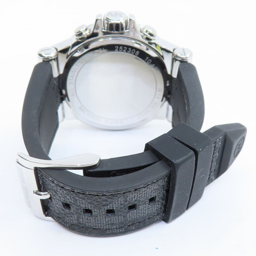 Michael Kors Dylan Chronograph Black Dial Black Rubber Strap Watch For Men - MK8903 Buy Now By Michael Kors