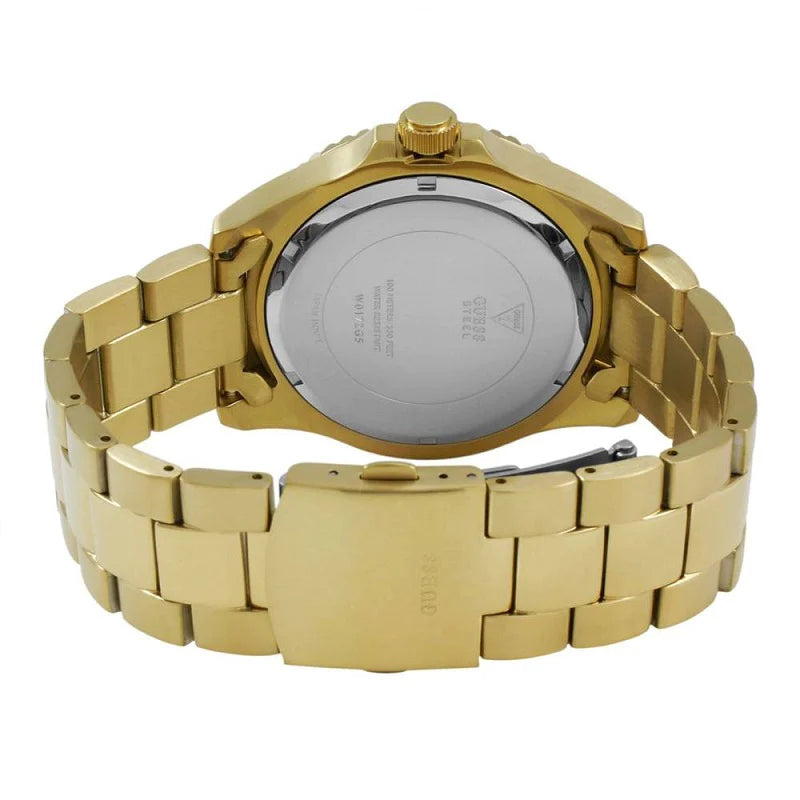 Guess Chaser Multifunction Blue Dial Gold Steel Strap Watch for Men - W0172G5 Buy Now By Guess