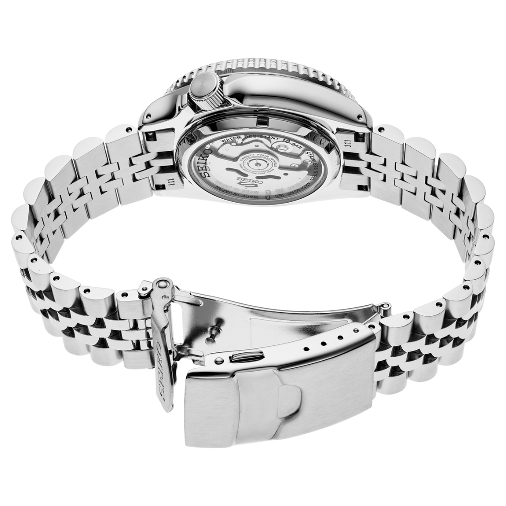 Seiko 5 Sports SKX GMT Automatic Green Dial Silver Steel Strap Watch For Men - SSK035K1 Buy Now By Seiko