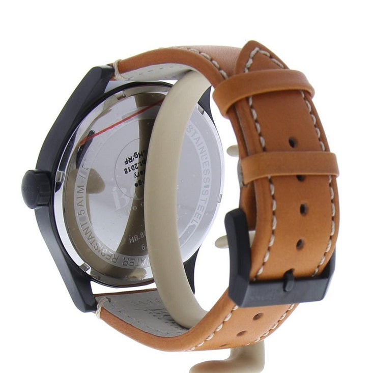 Hugo Boss Aeroliner Maxx Chronograph Black Dial Brown Leather Strap Watch For Men - 1513082 Buy Now By Hugo Boss