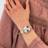 Fossil Jacqueline Three Hand Mother of Pearl Dial Pink Leather Strap Watch for Women - ES4671 Buy Now By Fossil