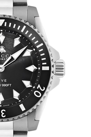 Gucci Dive Automatic Black Dial Silver Steel Strap Watch for Men - YA136353 Buy Now By Gucci