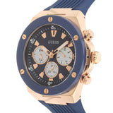 Guess Poseidon Blue Dial Blue Rubber Strap Watch for Men - GW0057G2 Buy Now By Guess