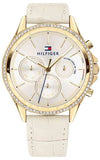 Tommy Hilfiger Ari Diamonds White Dial Cream Leather Strap Watch for Women - 1781982 Buy Now By Tommy Hilfiger