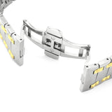 Versace Chain Reaction Quartz White Dial Two Tone Steel Strap Watch for Men - VEDY00519 Buy Now By Versace