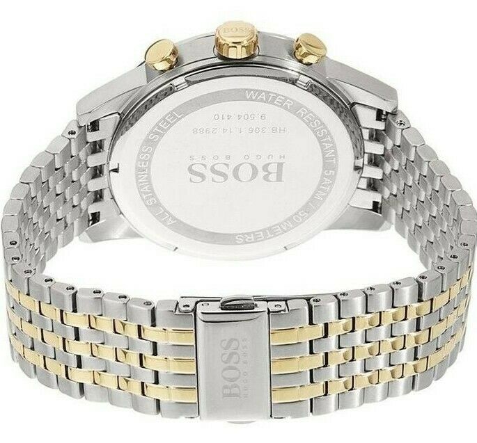 Hugo Boss Navigator White Dial Two Tone Steel Strap Watch for Men - 1513499 Buy Now By Hugo Boss