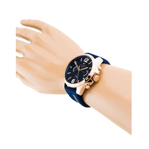 Tommy Hilfiger Decker Multifunction Blue Dial Blue Rubber Strap Watch for Men - 1791474 Buy Now By Tommy Hilfiger