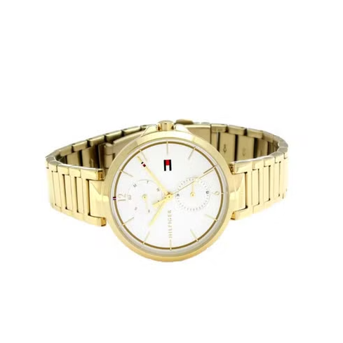 Tommy Hilfiger Angela White Dial Gold Steel Strap Watch for Women - 1782128 Buy Now By Tommy Hilfiger