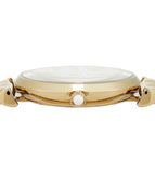 Emporio Armani Gianni T Bar Analog Crystals Gold Dial Gold Steel Strap Watch For Women - AR11608 Buy Now By Emporio Armani