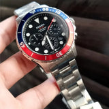 Fossil FB-03 Chronograph Black Dial Silver Steel Strap Watch for Men - FS5767 Buy Now By Fossil