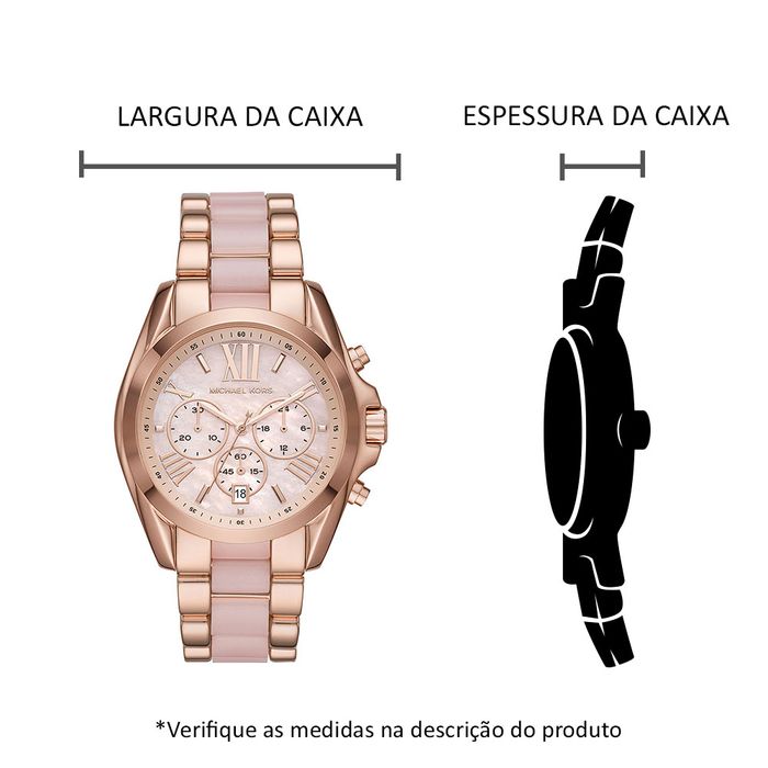 Michael Kors Bradshaw Chronograph Pink Dial Two Tone Steel Strap Watch For Women - MK6830 Buy Now By Michael Kors