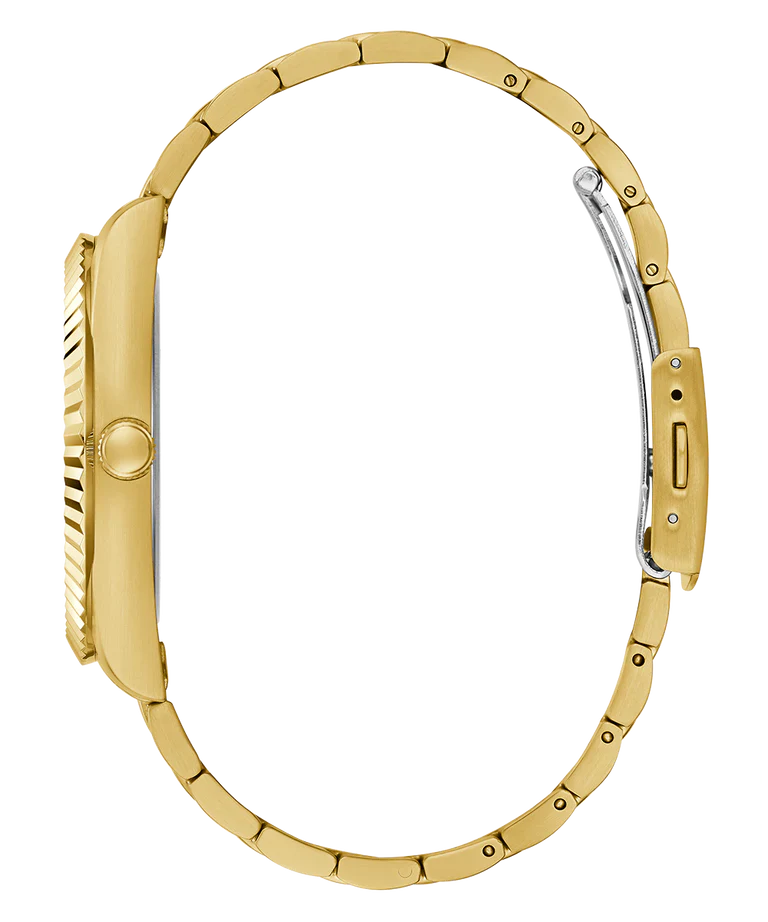 Guess Connoisseur Analog Gold Dial Gold Steel Strap Watch For Men - GW0542G2 Buy Now By Guess