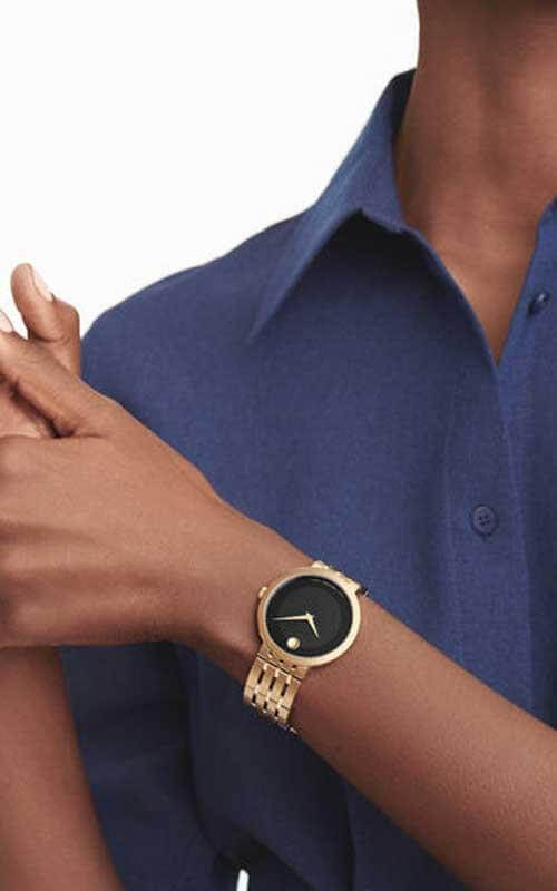 Movado Esperanza Museum 39mm Black Dial Stainless Steel Watch For Men - 0607059 Buy Now By Movado