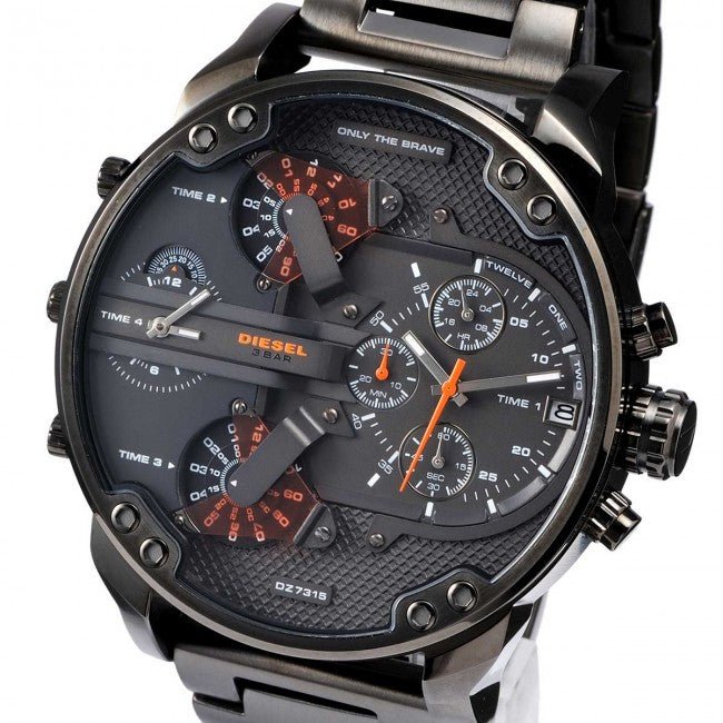 Diesel Mr Daddy 2.0 Chronograph Grey Dial Grey Steel Strap Watch For Men - DZ7315 Buy Now By Diesel
