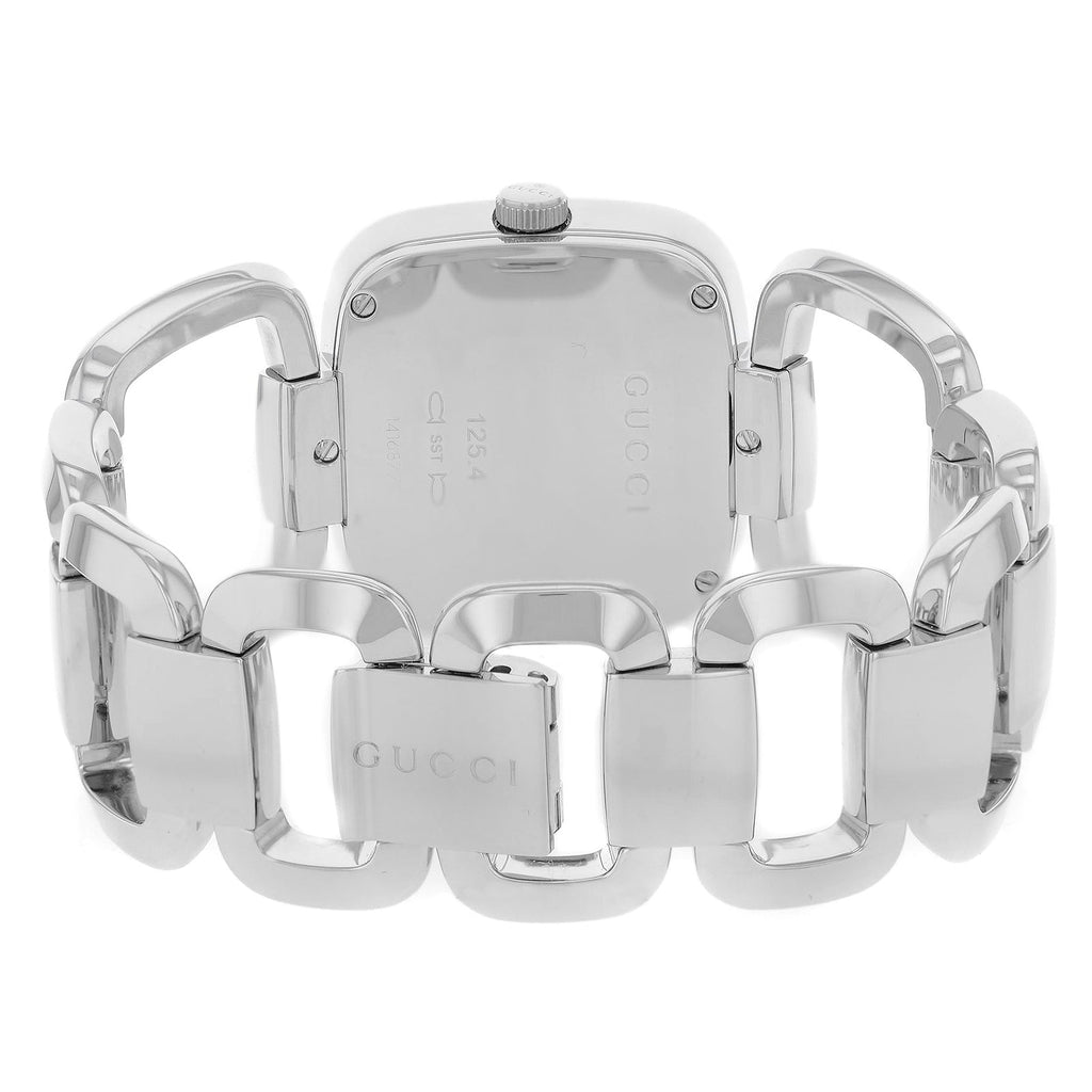 Gucci G Gucci Black Dial Silver Steel Strap Watch For Women - YA125407 Buy Now By Gucci