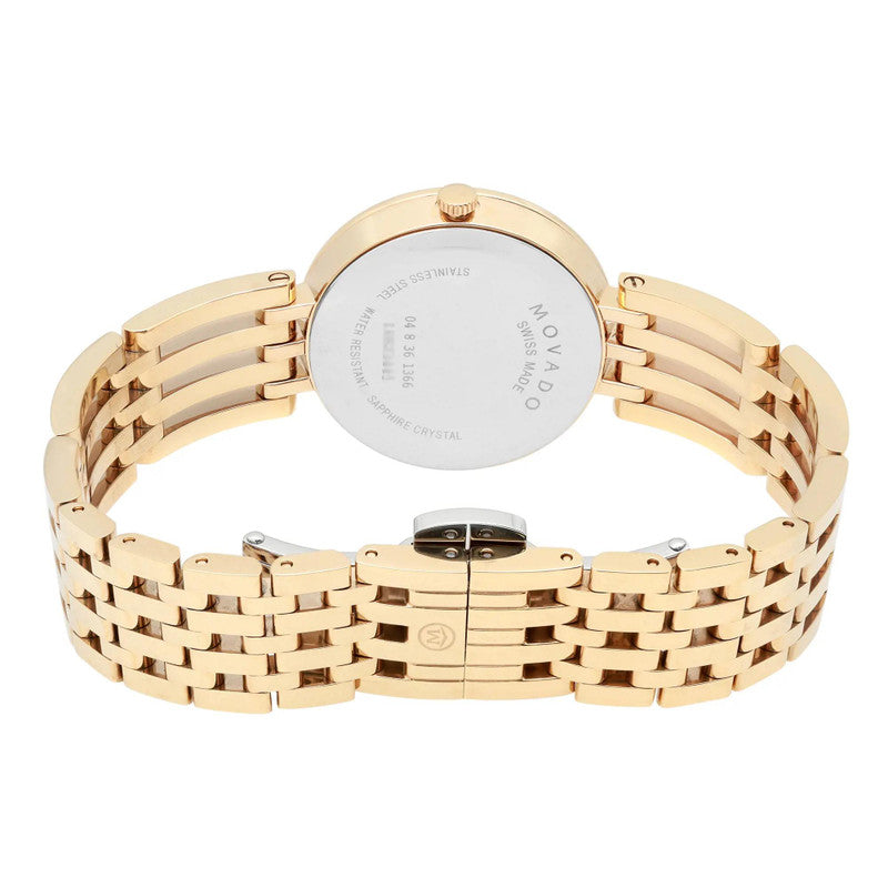 Movado Esperanza 28mm Mother of Pearl Dial Gold Steel Strap Watch For Women - 0607054 Buy Now By Movado