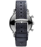 Emporio Armani Luigi Chronograph Blue Dial Black Leather Strap Watch For Men - AR1736 Buy Now By Emporio Armani