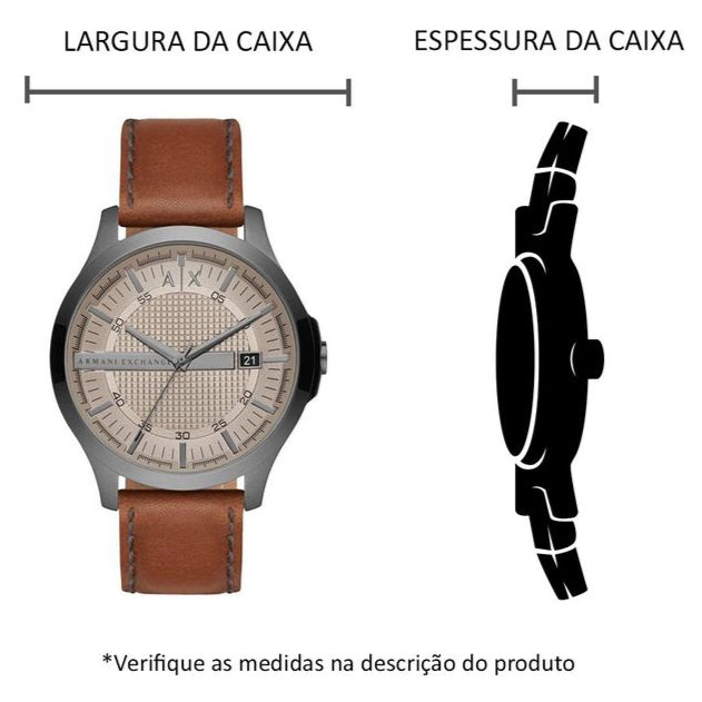 Armani Exchange Hampton Chronograph Grey Dial Brown Leather Strap Watch For Men - AX2414 Buy Now By Armani Exchange