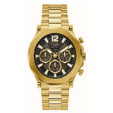 Guess Edge Chronograph Black Dial Gold Steel Strap Watch For Men - GW0539G2 Buy Now By Guess