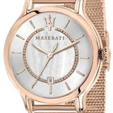 Maserati Epoca Mother of Pearl Dial Rose Gold Mesh Strap Watch For Women - R8853118506 Buy Now By Maserati