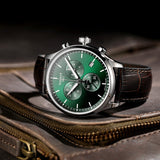 Tissot Chrono XL Chronograph Classic Green Dial Brown Leather Strap Watch For Men - T116.617.16.091.00 Buy Now By Tissot