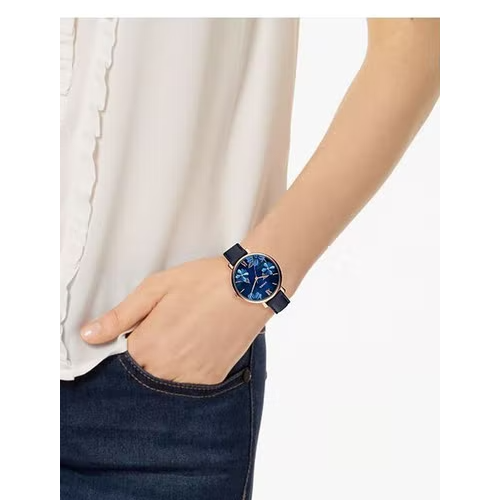 Fossil Jacqueline Blue Dial Blue Leather Strap Watch for Women - ES4673 Buy Now By Fossil