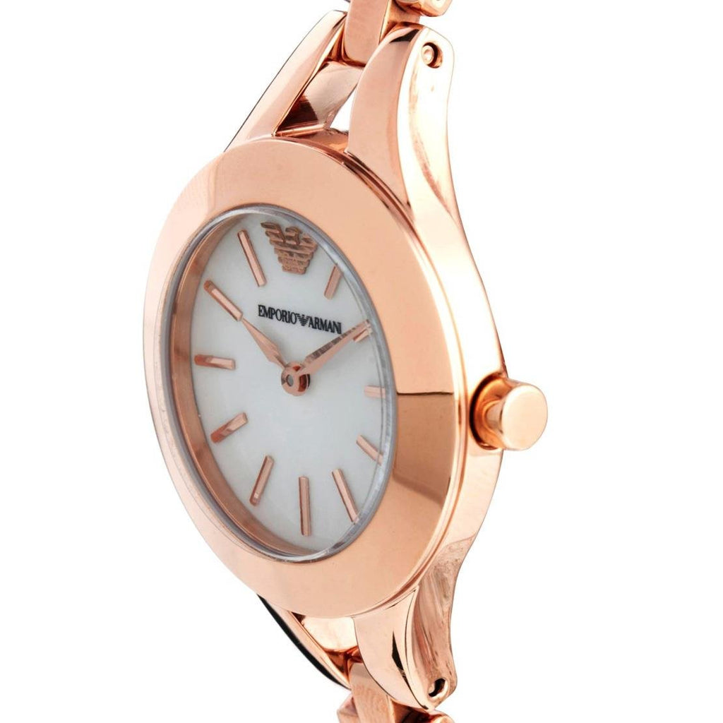 Emporio Armani Chiara Analog White Dial Rose Gold Steel Strap Watch For Women - AR7329 Buy Now By Emporio Armani