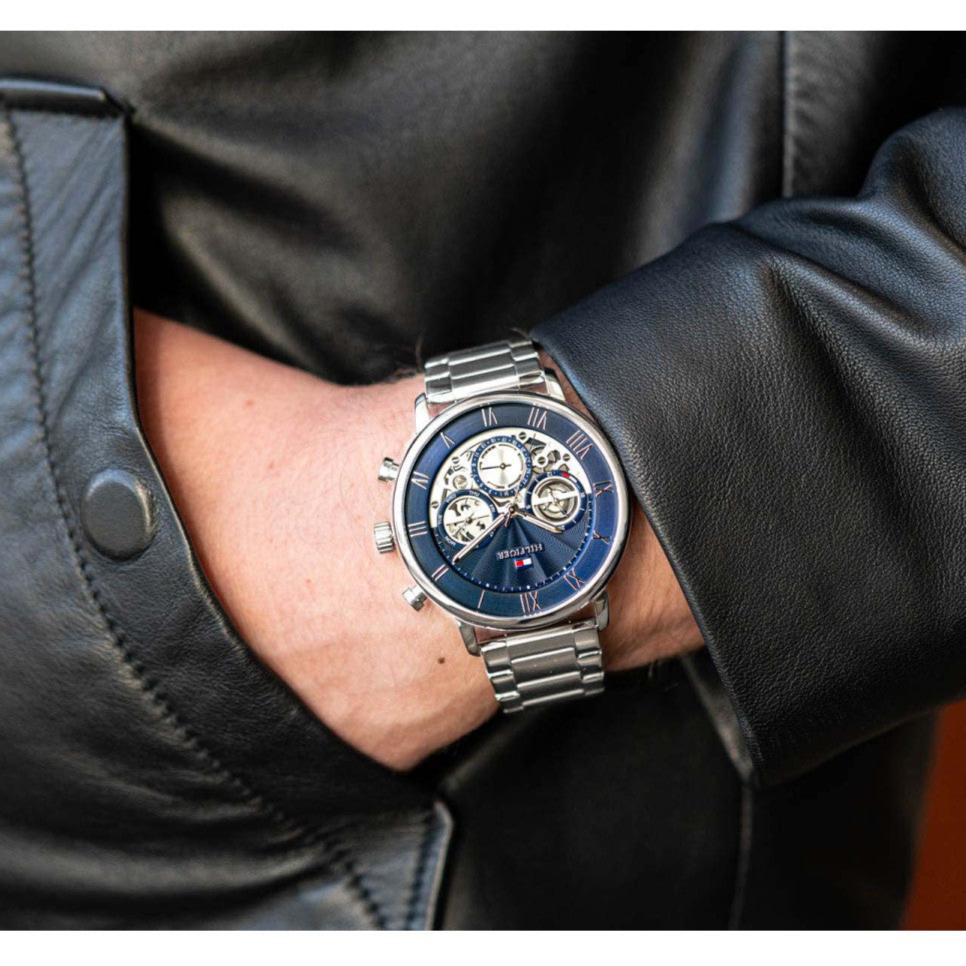 Tommy Hilfiger Legend Chronograph Blue Dial Silver Steel Strap Watch For Men - 1710569 Buy Now By Tommy Hilfiger