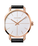 Calvin Klein Even White Dial Black Leather Strap Watch for Women - K7B216C6 Buy Now By Calvin Klein