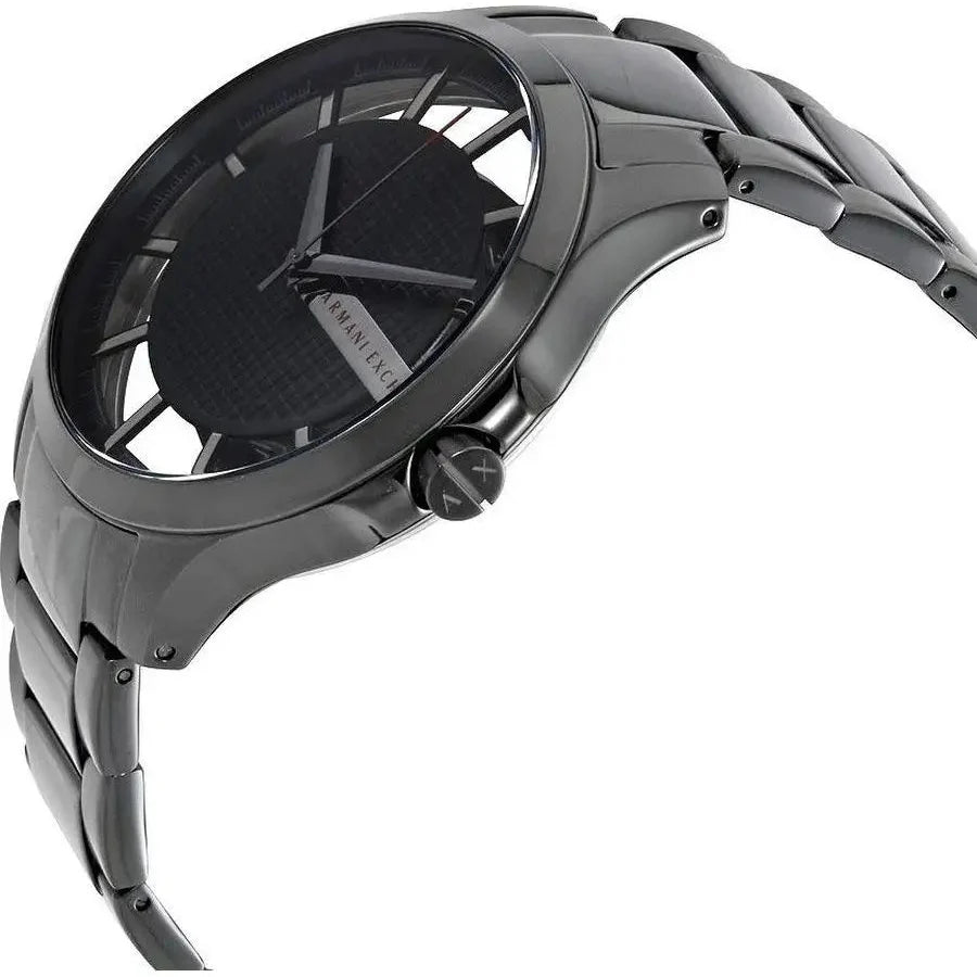 Armani Exchange Hampton Chronograph Black Dial Black Steel Strap Watch For Men - AX2192 Buy Now By Armani Exchange