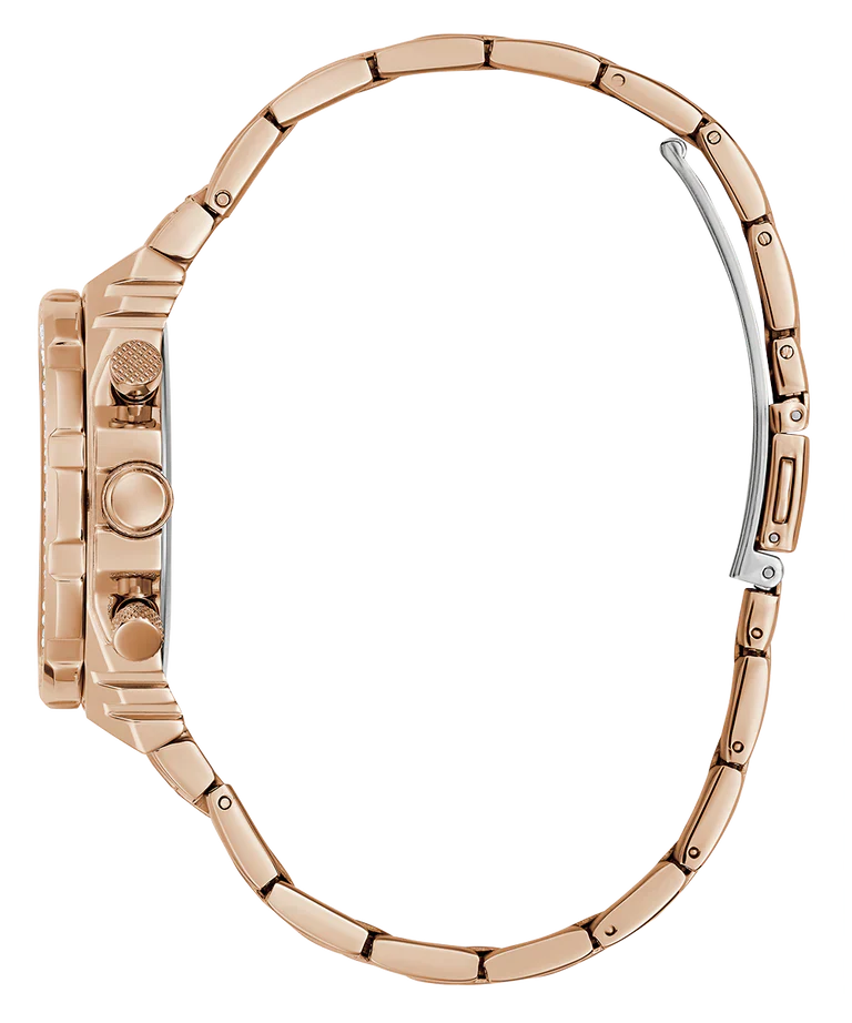 Guess Fusion Chronograph Rose Gold Dial Rose Gold Steel Strap Watch for Women - GW0552L3 Buy Now By Guess