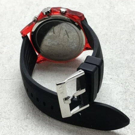 Armani Exchange Outerbanks Chronograph Black Dial Black Silicone Strap Watch For Men - AX1338 Buy Now By Armani Exchange