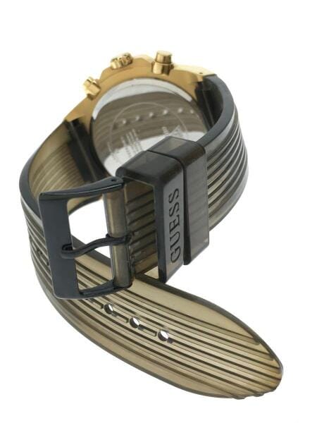 Guess Poseidon Chronograph Black Dial Black Silicone Strap Watch For Men - GW0425G1 Buy Now By Guess