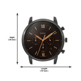 Fossil Neutra Chronograph Black Dial Black Steel Strap Watch for Men - FS5525 Buy Now By Fossil
