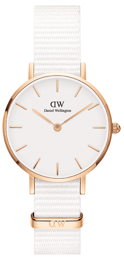 Daniel Wellington Classic Petite Dover White Dial White Nylon Strap Watch For Women - DW00100313 Buy Now By Daniel Wellington