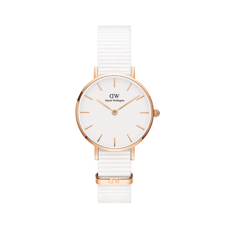 Daniel Wellington Classic Petite Dover White Dial White Nylon Strap Watch For Women - DW00100313 Buy Now By Daniel Wellington