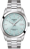 Tissot Gentleman Powermatic 80 Silicium Ice Blue Silver Steel Strap Watch For Men - T127.407.11.351.00 Buy Now By Tissot