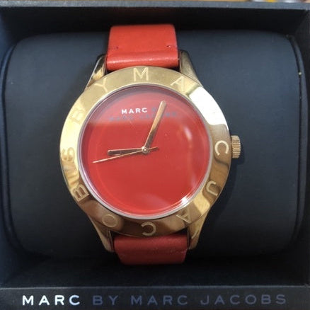 Marc Jacobs Blade Red Dial Red Leather Strap Watch for Women - MBM1204 Buy Now By Marc Jacobs