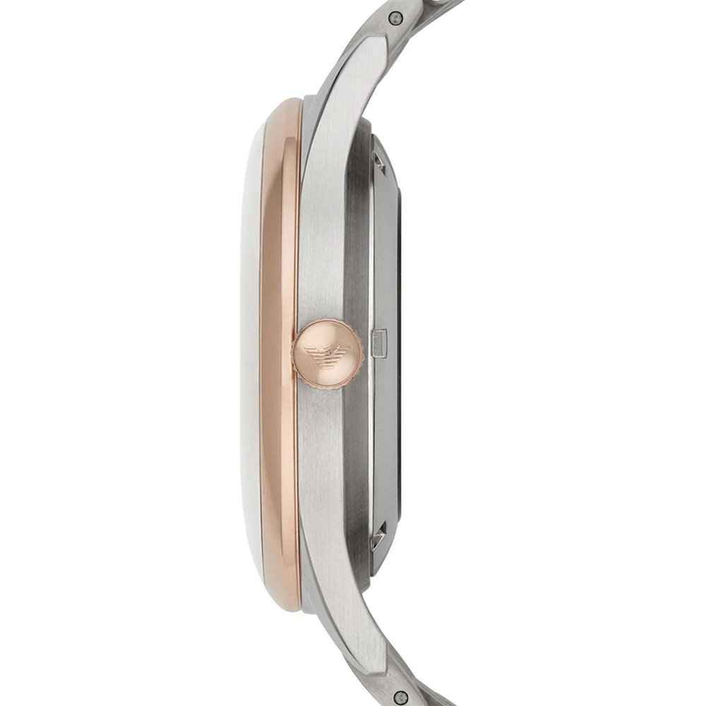 Emporio Armani Meccanico White Dial Two Tone Steel Strap Watch For Men - AR1921 Buy Now By Emporio Armani