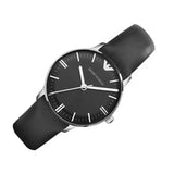 Emporio Armani Classic Quartz Black Dial Black Leather Strap Watch For Women - AR1600 Buy Now By Emporio Armani