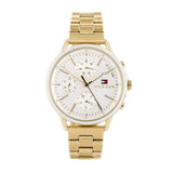 Tommy Hilfiger Carly White Dial Gold Steel Strap Watch for Women - 1781786 Buy Now By Tommy Hilfiger