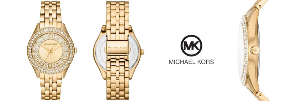 Michael Kors Harlowe Three-Hand Quartz Gold Dial Gold Steel Strap Watch For Women - MK4709 Buy Now By Michael Kors