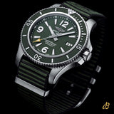 Breitling Superocean Automatic 44mm Outerknown Green Dial Green Nylon Strap Watch for Men - A17367A11L1W1 Buy Now By Breitling
