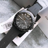 Emporio Armani Giovanni Chronograph Black Dial Black Rubber Strap Watch For Men - AR11028 Buy Now By Emporio Armani
